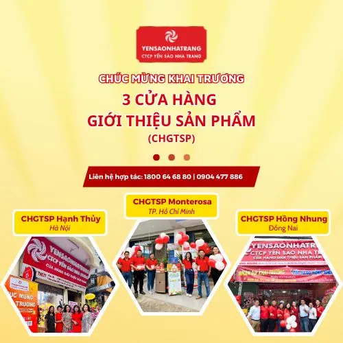 KHỞI ĐỘNG THÁNG 10 – TƯNG BỪNG CHÀO ĐÓN 3 CỬA HÀNG GIỚI THIỆU SẢN PHẨM GIA NHẬP VÀO ĐẠI GIA ĐÌNH YẾN SÀO NHA TRANG