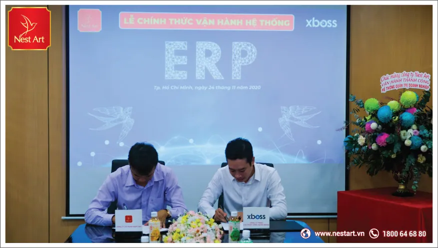 Lễ chính thức vận hành phần mềm ERP giữa Công ty Cổ phần Nest Art và Xboss