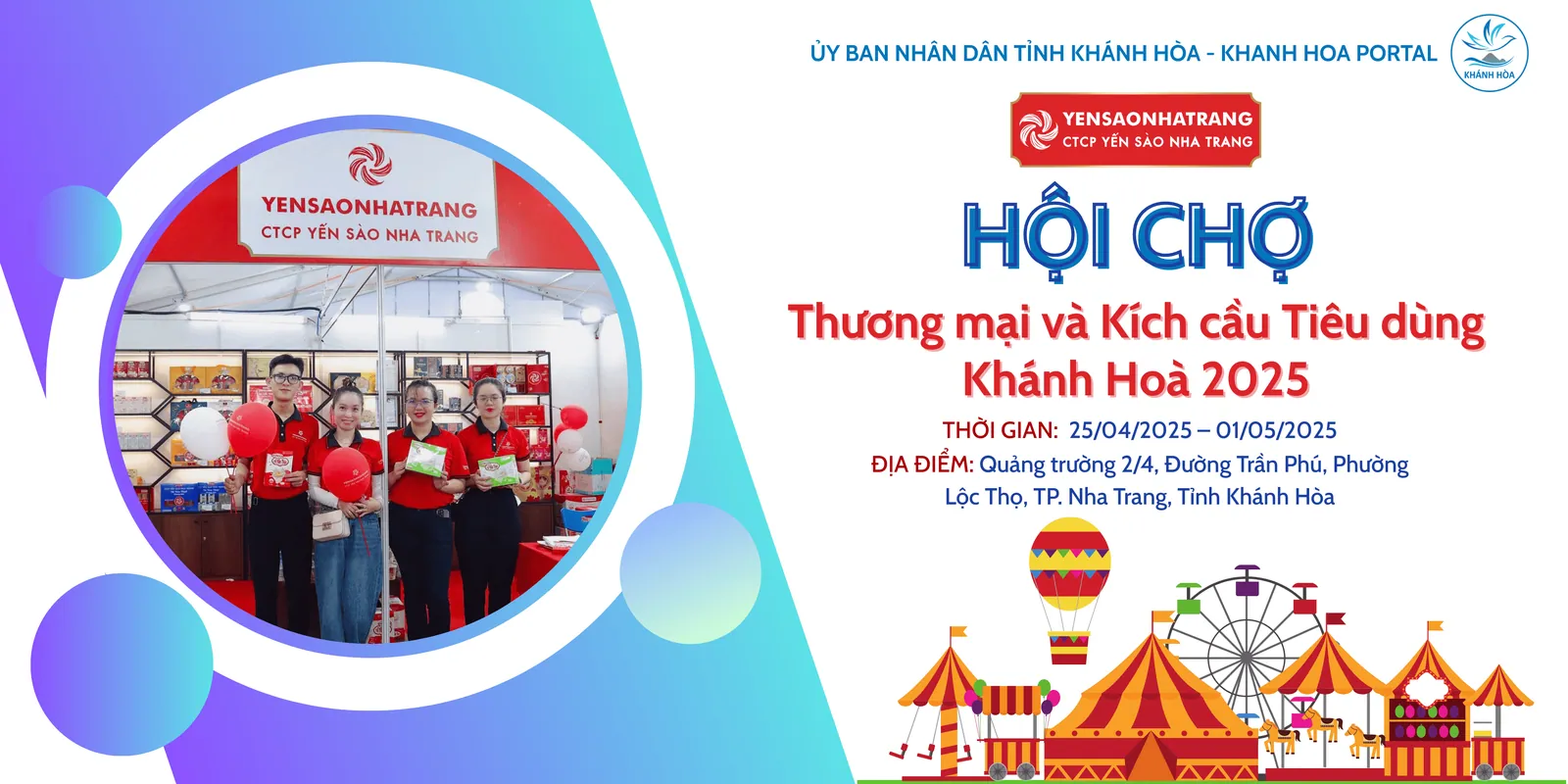 [NHA TRANG] CTCP YẾN SÀO NHA TRANG – THAM GIA HỘI CHỢ THƯƠNG MẠI VÀ KÍCH CẦU TIÊU DÙNG KHÁNH HOÀ 2025