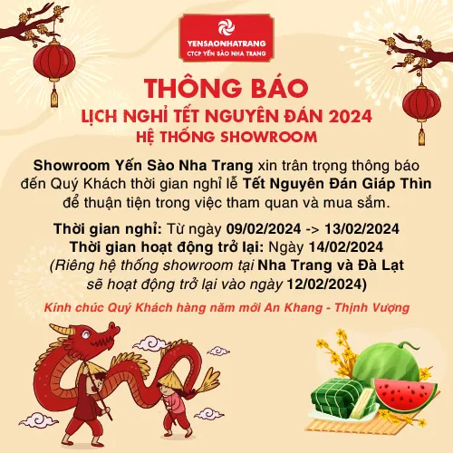 THÔNG BÁO LỊCH NGHỈ TẾT NGUYÊN ĐÁN GIÁP THÌN