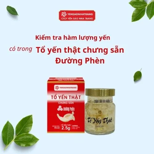 TỔ YẾN THẬT CHƯNG SẴN – ĐƯỜNG PHÈN CÓ 2.5 GRAM YẾN TƯƠI